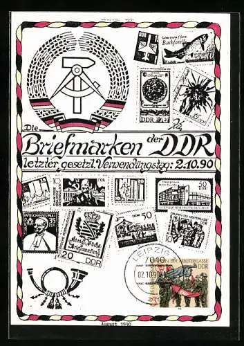 AK Briefmarken der DDR