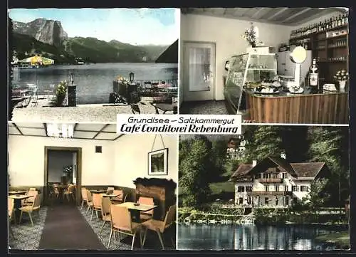 AK Grundlsee /Salzkammergut, Cafe-Conditorei Haus Rebenburg