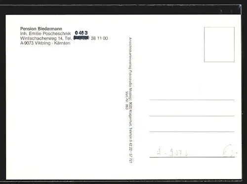 AK Viktring /Kärnten, Pension Biedermann E. Poscheschnik, mit Spielplatz