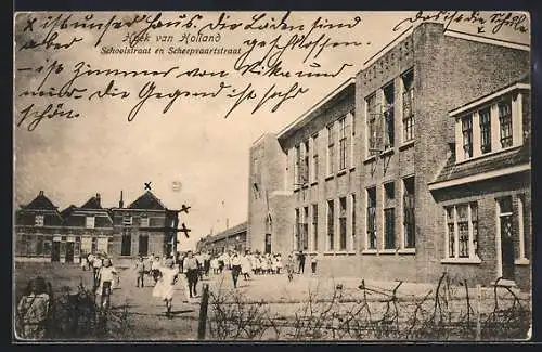 AK Hoek van Holland, Schoolstraat en Scheepvaartstraat