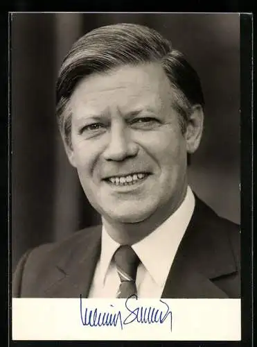 AK Portrait von Helmut Schmidt, MdB, Bundeskanzler, Stellvertretender Vorsitzender der SPD