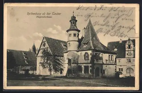 AK Rothenburg / Tauber, Partie mit Hegenreiterhaus