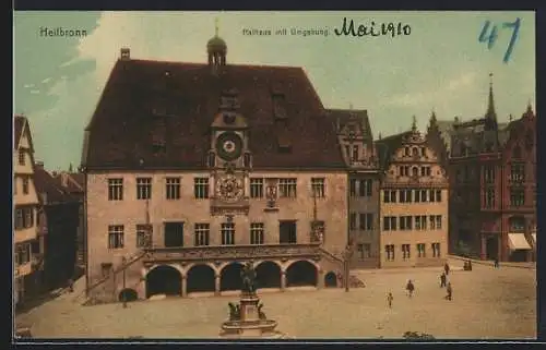 AK Heilbronn, Rathaus mit Umgebung