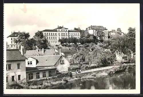 AK Zschopau /Sa., Blick auf die Oberschule