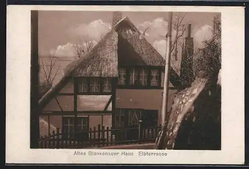 AK Hamburg-Blankenese, altes Haus Elbterrasse