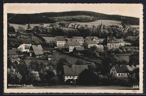 AK Börnichen / Grünhainichen, Ortsansicht aus der Vogelschau