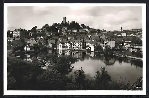 AK Lobenstein / Saale, Blick über den Parkteich