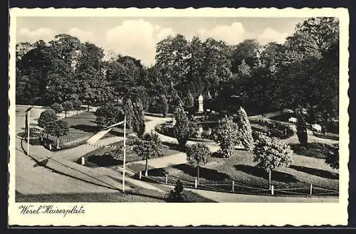 AK Wesel / Rhein, Kaiserplatz und Parkanlage