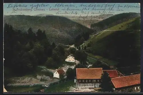 AK St. Andreasberg /Oberharz, Ortsansicht mit Bach und Luttertal