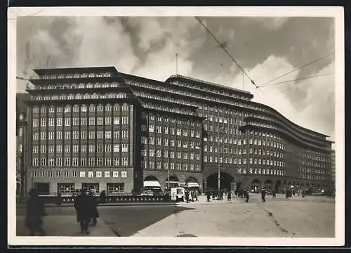 AK Hamburg Kontorhausviertel, Blick auf Chilehaus