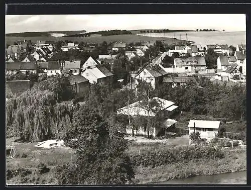 AK Sundhausen /Kr. Nordhausen, Teilansicht mit Fluss