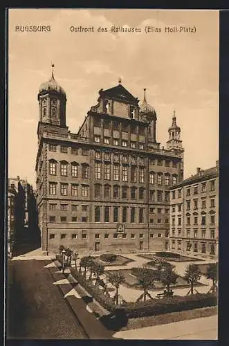 AK Augsburg, Ostfront des Rathauses, Elias Holl-Platz