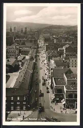 AK Stuttgart, Blick vom Bahnhofsturm