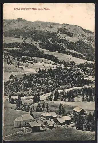 AK Balderschwang /Bayr. Algäu, Gesamtansicht mit Kirche