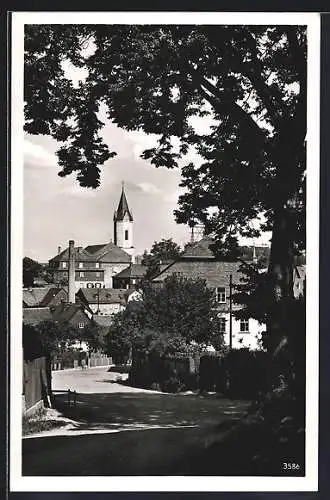 AK Lobenstein / Saale, Blick nach der Kirche