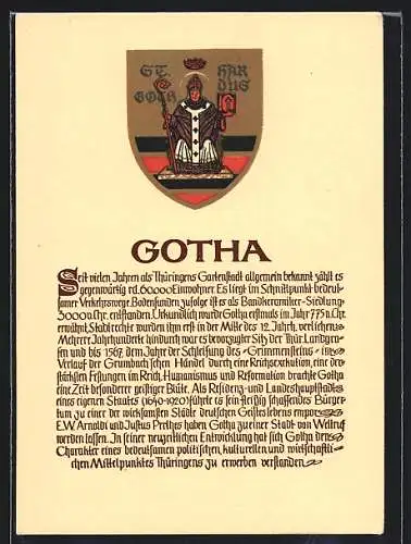 AK Gotha, Wappen der Gartenstadt