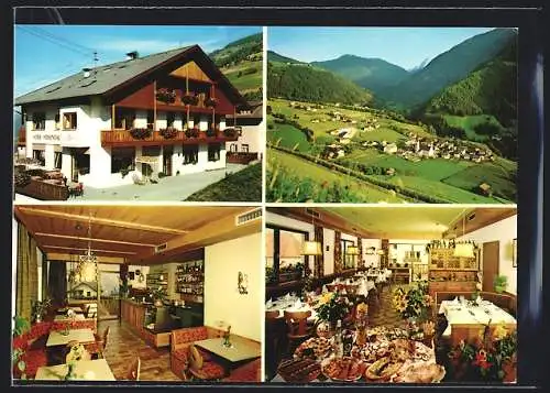 AK Lüsen bei Brixen, Restaurant-Hotel Rosental der Fam. Hinteregger mit Innenansichten