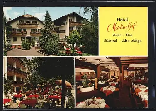 AK Auer /Bozen, Hotel Markushof, Innenansicht, Terrasse