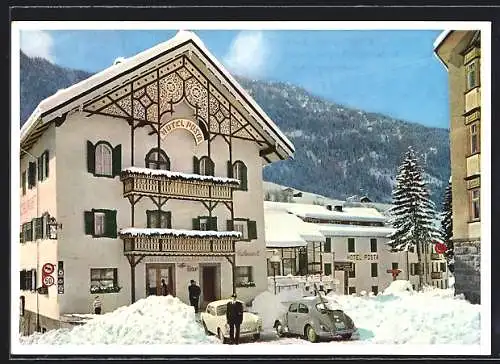 AK Ortisei /Val Gardena, Hotel Posta, Cavallino Bianco