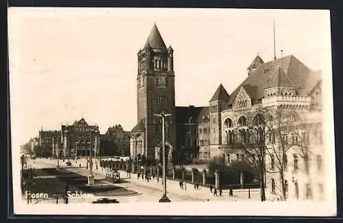 AK Posen / Poznan, Partie am Schloss