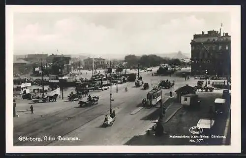 AK Göteborg, Lilla Bommen, Strassenbahnen, Dampfer