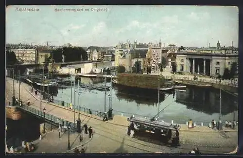 AK Amsterdam, Haarlemmerpoort en Omgeving, Strassenbahn