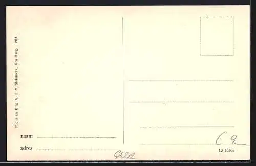 AK Den Haag, Ridderzaal mit Strassenbahn