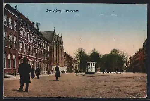 AK Den Haag, Voorhout, Strassenbahn