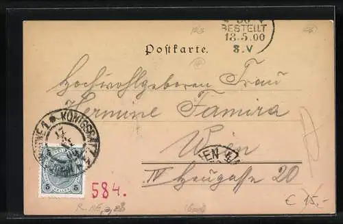 Künstler-AK Philipp + Kramer Nr. XIV /2: Alt-Wien, Belvedere-Linie