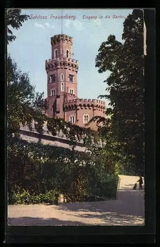 AK Schloss Frauenberg, Eingang in die Gärten