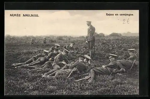 AK Armée anglaise, Repos en campagne