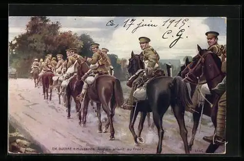 AK Hussards Anglais allant au front