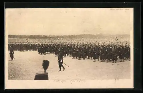 AK French Zouaves marching