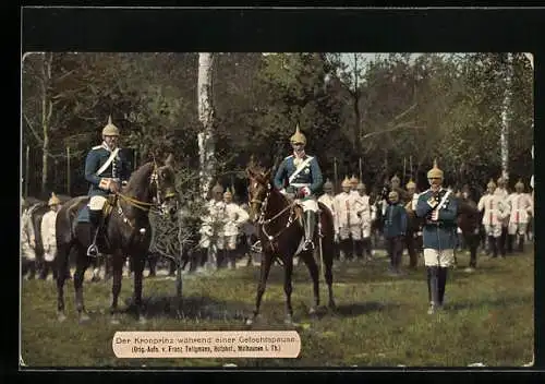 AK Kronprinz Wilhelm von Preussen während einer Gefechtspause