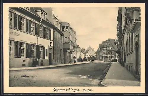 AK Donaueschingen, Restaurant Klett, Karlstrasse