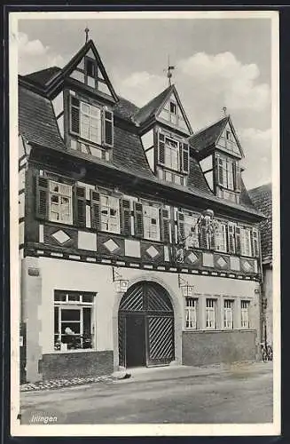 AK Illingen, Gasthaus zum Adler von Eugen Gayde