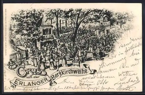 Lithographie Erlangen, Erlanger Bergkirchweihe