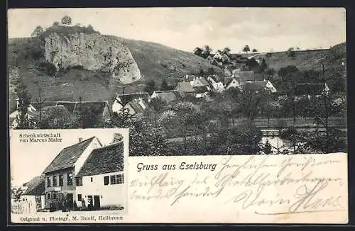 AK Eselsburg / Herbrechtingen, Gasthaus von Marcus Maier, Teilansicht