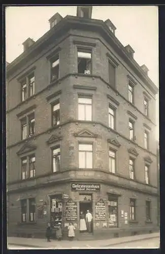 Foto-AK Höchst /Main, Das Delicatessenhaus August Görisch