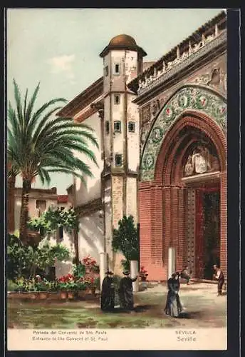 AK Sevilla, Portada del Convento de Sto Paula