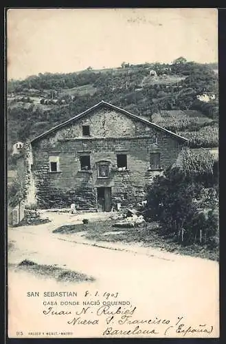 AK San Sebastian, Casa Donde Nació Oquendo