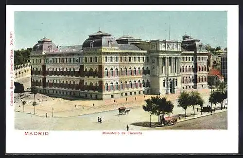 AK Madrid, Ministerio de Fomento um 1900