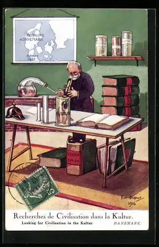 Künstler-AK Em. Dupuis: Danemark, Recherches de Civilisation dans la Kultur
