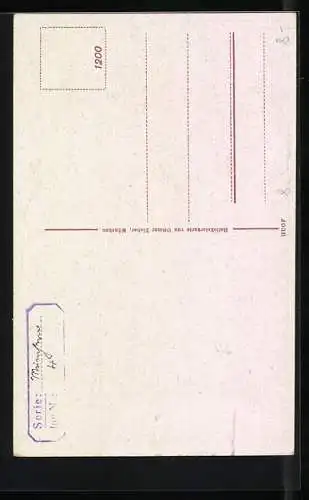 Künstler-AK P.O.Engelhard (P.O.E.): Münchner Kindl mit Bibel in der Hand