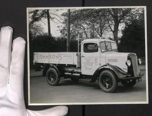 Fotografie Lastwagen Morris mit Hamshaw Aufbau, LKW-Pritsche Johnsons Decorators LTD 55 London Rd. Leicester