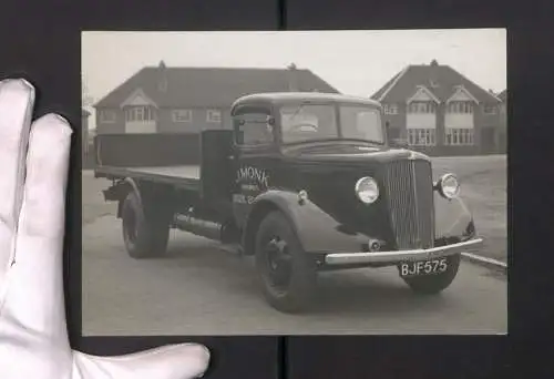 Fotografie Lastwagen Morris mit Hamshaw Aufbau, LKW Pritsche J. Monks