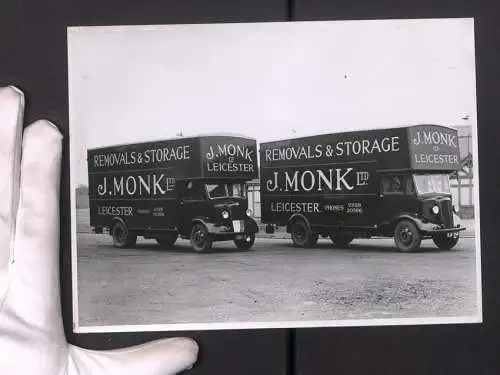 Fotografie Lastwagen Morris mit Hamshaw Aufbau, LKW-Koffer Removals & Storage J. Monk LTD Leicester