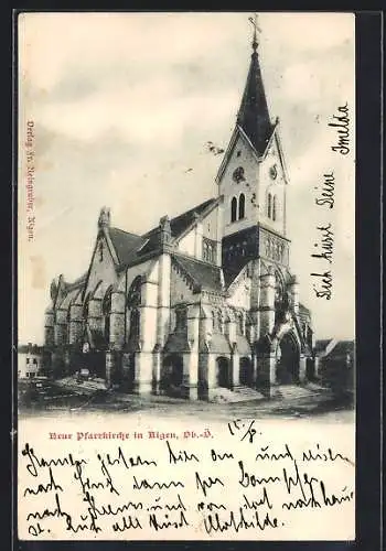 AK Aigen /Ob.-Ö., Neue Pfarrkirche