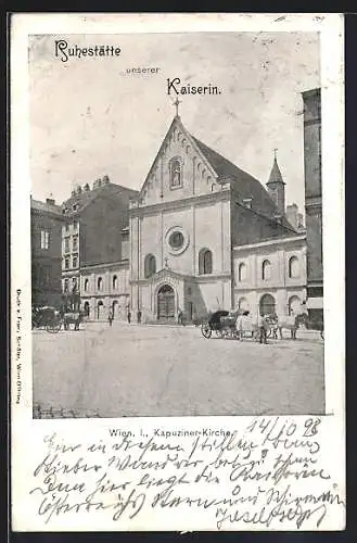 AK Wien, Kapuziner-Kirche, Ruhestätte der Kaiserin