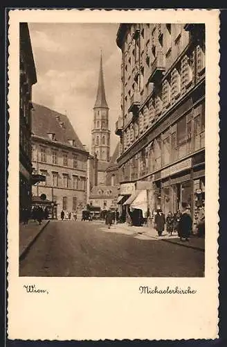 AK Wien, Michaelerkirche, Ladengeschäfte